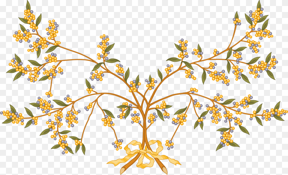 Australian Coat Of Arms Wattle, Accessories, Embroidery, Pattern, Jewelry Free Png Download