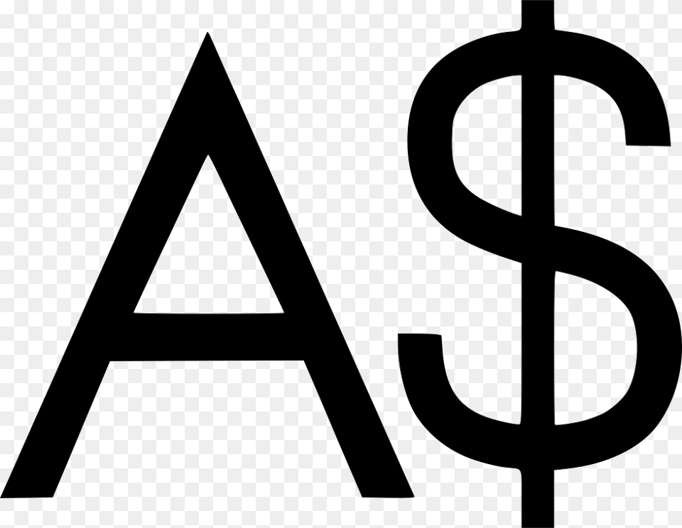 Australian Dollar Icon, Triangle, Symbol, Sign, Cross Free Png Download