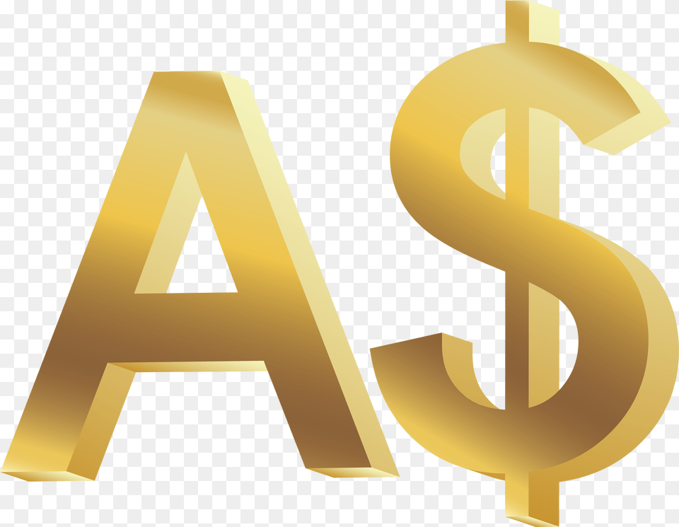 Australian Dollar Symbol Clip Art Australian Currency Symbol, Text, Gold, Number, Cross Png Image