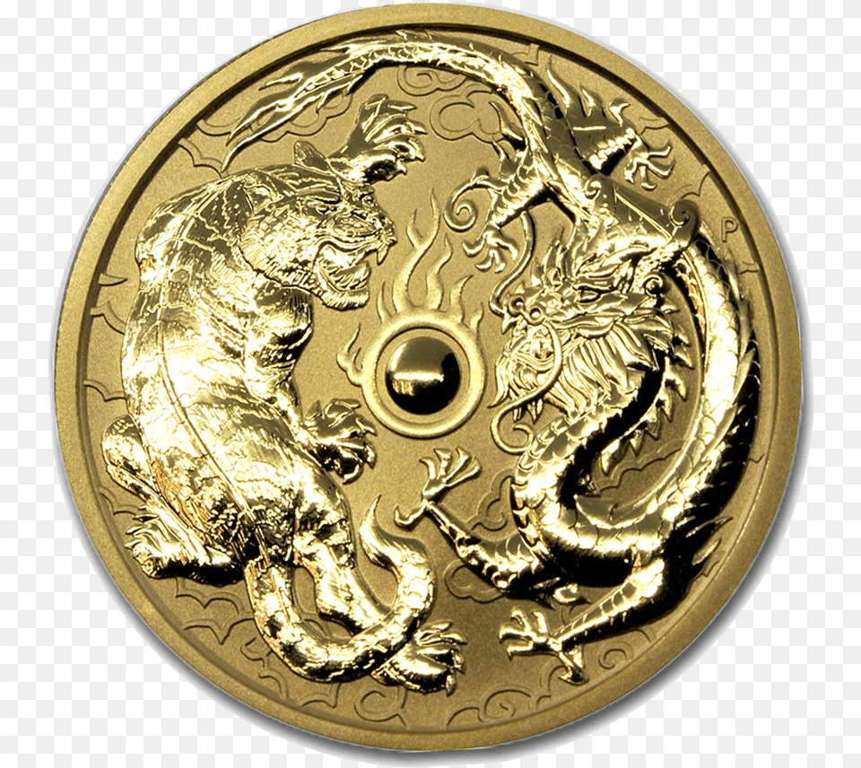 Australian Dragon Tiger 1oz Gold Coin Gold Coin Free Png Download