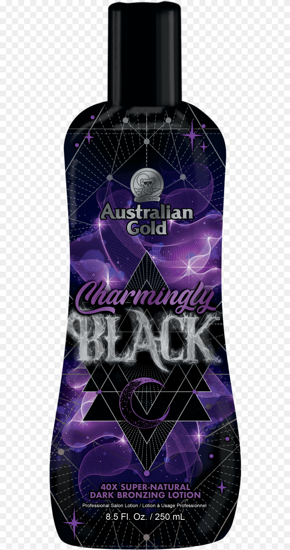 Australian Gold Charmingly Black, Bottle, Advertisement, Cosmetics Png