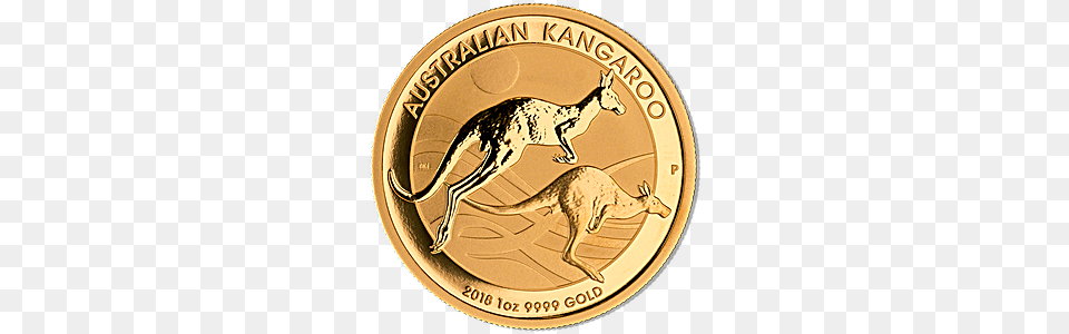 Australian Gold Kangaroo Nugget, Animal, Mammal, Coin, Money Free Png