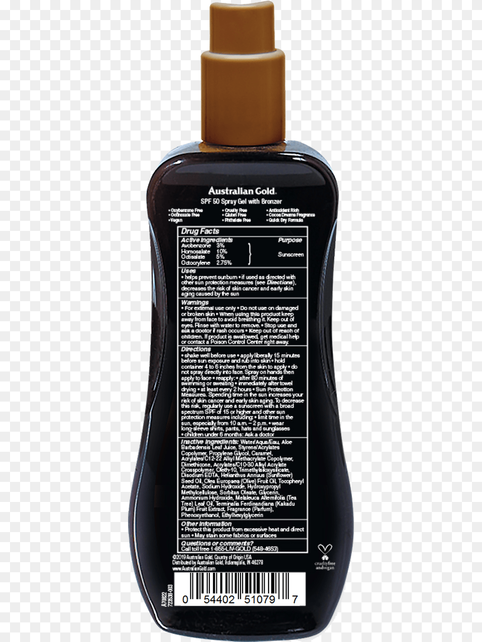 Australian Gold Spf 15 Spray Gel Australian Gold Spray Tanning Labels, Bottle, Cosmetics, Perfume Png