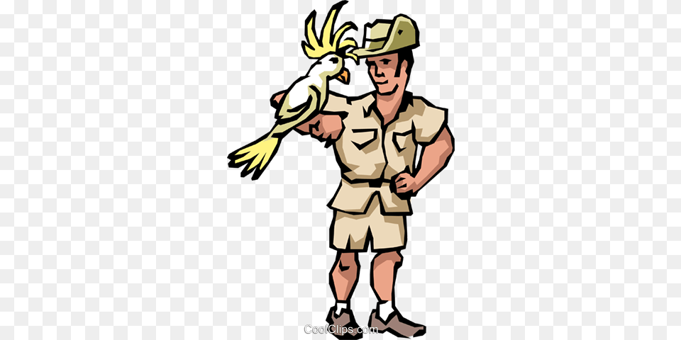 Australian Guide With Cockatoo Royalty Vector Clip Art, Baby, Person, Face, Head Png