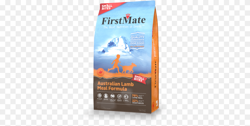 Australian Lamb Uses Grass Fed Range Firstmate Dog Food, Advertisement, Poster, Person, Box Free Transparent Png