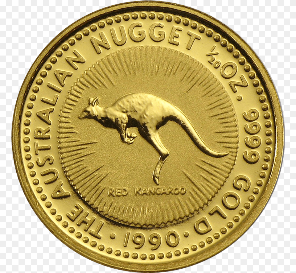 Australian Nugget Gold Coin For Albania 5 Leke 1947, Money, Animal, Kangaroo, Mammal Png Image