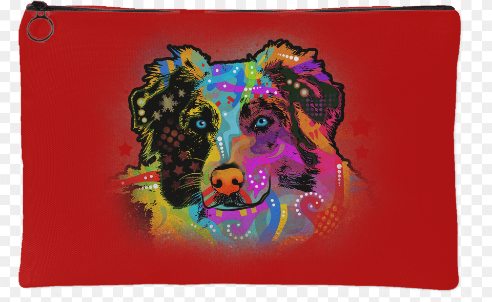 Australian Shepherd Accessory Pouch Red Dark Coin Purse, Home Decor, Art, Cushion, Painting Png Image