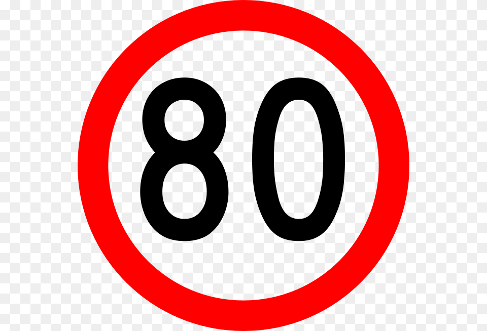 Australian Speed Limit 80 Final Speed Limit Signs, Symbol, Sign, Number, Text Png