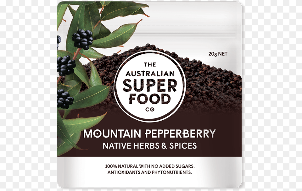 Australian Superfood Co Mountain Pepperberry 20g Superfood Dried, Advertisement, Poster, Berry, Food Free Transparent Png