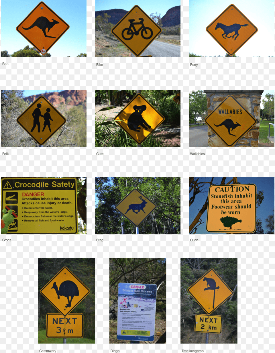 Australian Wildlife Warning Signs Warning Signs In Australia, Sign, Symbol, Road Sign Free Png
