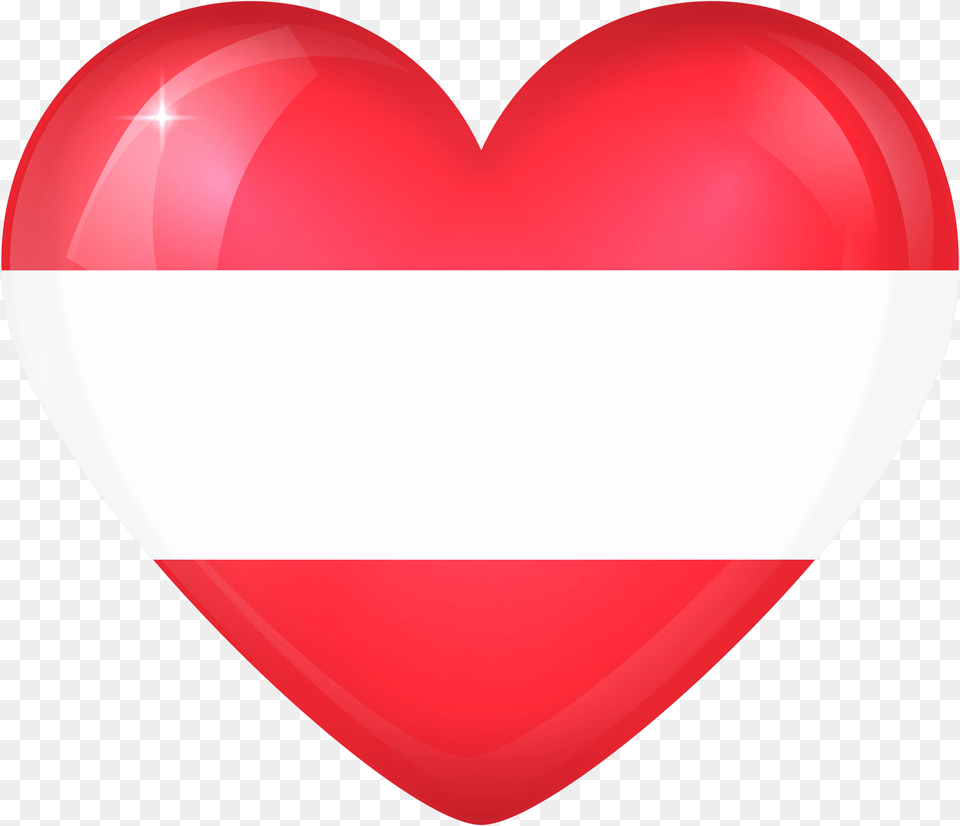 Austria Large Heart Gallery Flag Free Png Download