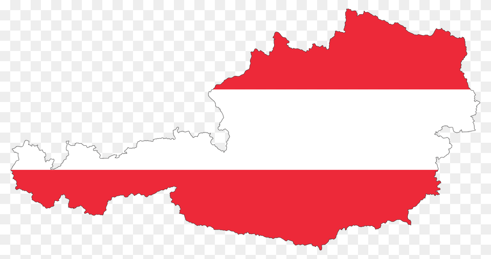 Austria Map Flag With Stroke Clipart, Chart, Plot Free Png Download