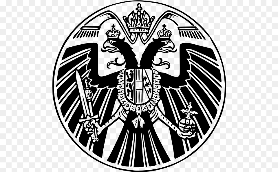 Austrian Eagle Emblem Vector Austrian Empire Eagle Symbol, Gray Free Png