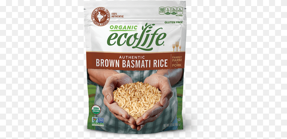 Authentic Brown Basmati Rice Ecolife Organic Authentic White Basmati Rice, Food, Produce, Baby, Person Free Png