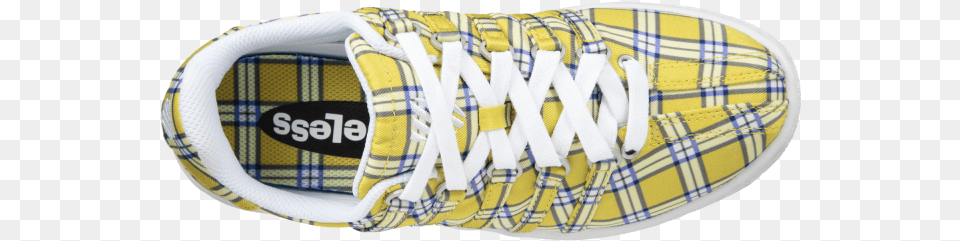 Authentic K Swiss Classic Vn T Clueless Yellow Plaid Plaid, Clothing, Footwear, Shoe, Sneaker Png Image