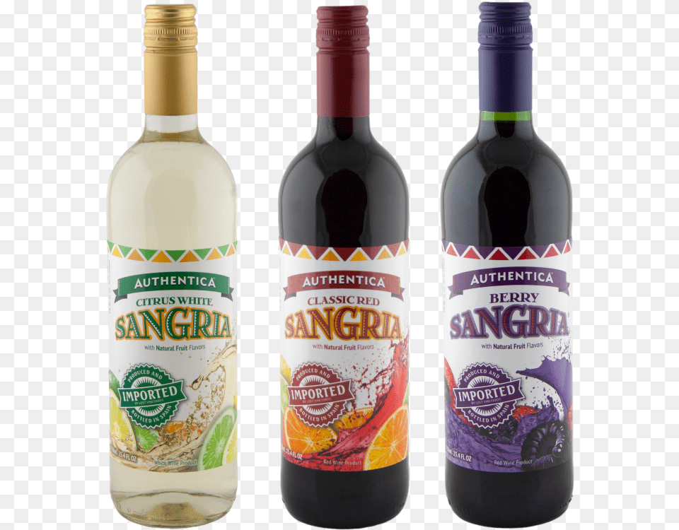 Authentica Sangria, Alcohol, Beverage, Liquor, Bottle Free Transparent Png