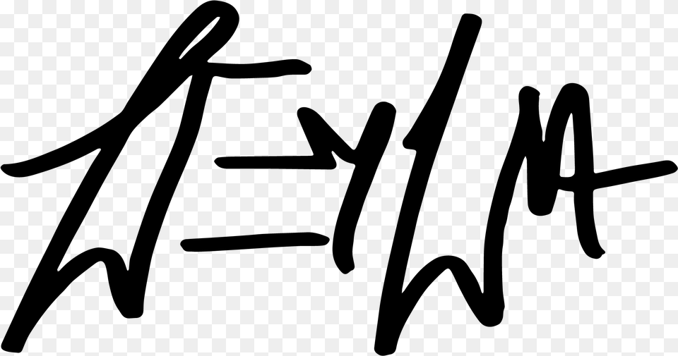 Author Signature Calligraphy, Gray Png Image