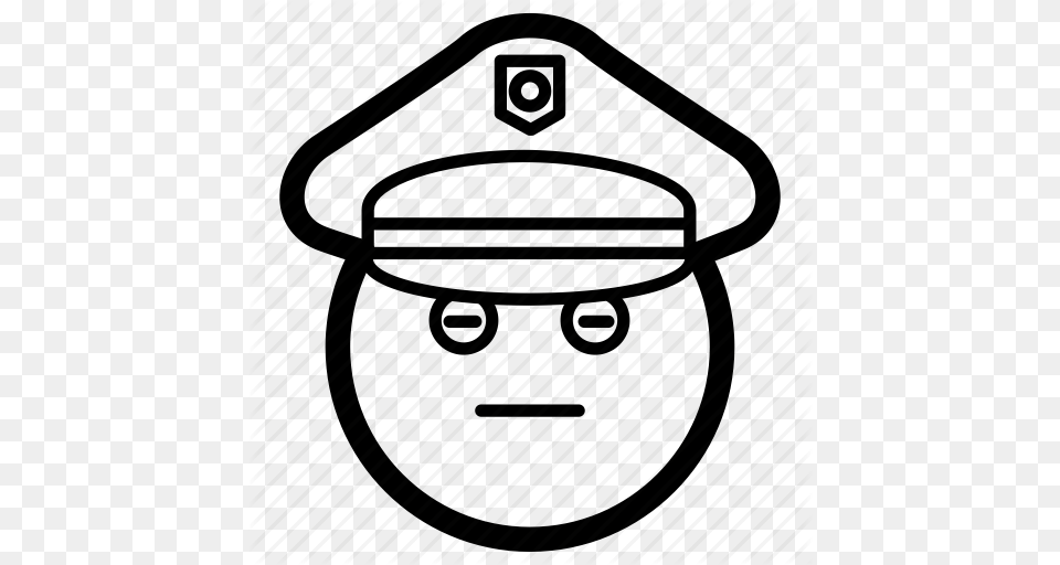 Authority Cop Emoji Emoticon Officer Police Icon, Electrical Device, Microphone, Jar Free Transparent Png