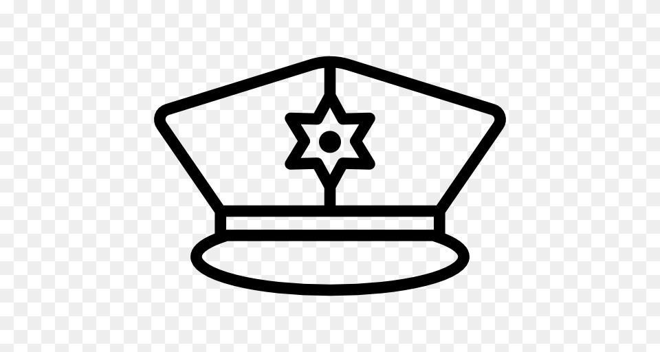Authority Costume Police Fashion Police Cap Icon, Gray Free Transparent Png