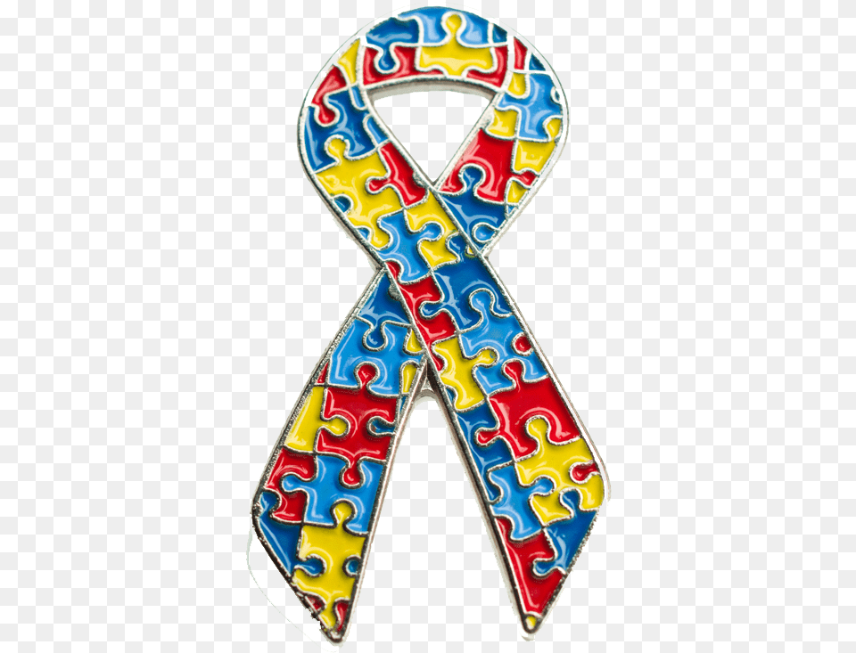 Autism Awareness Ribbon, Symbol, Text, Alphabet, Ampersand Png Image