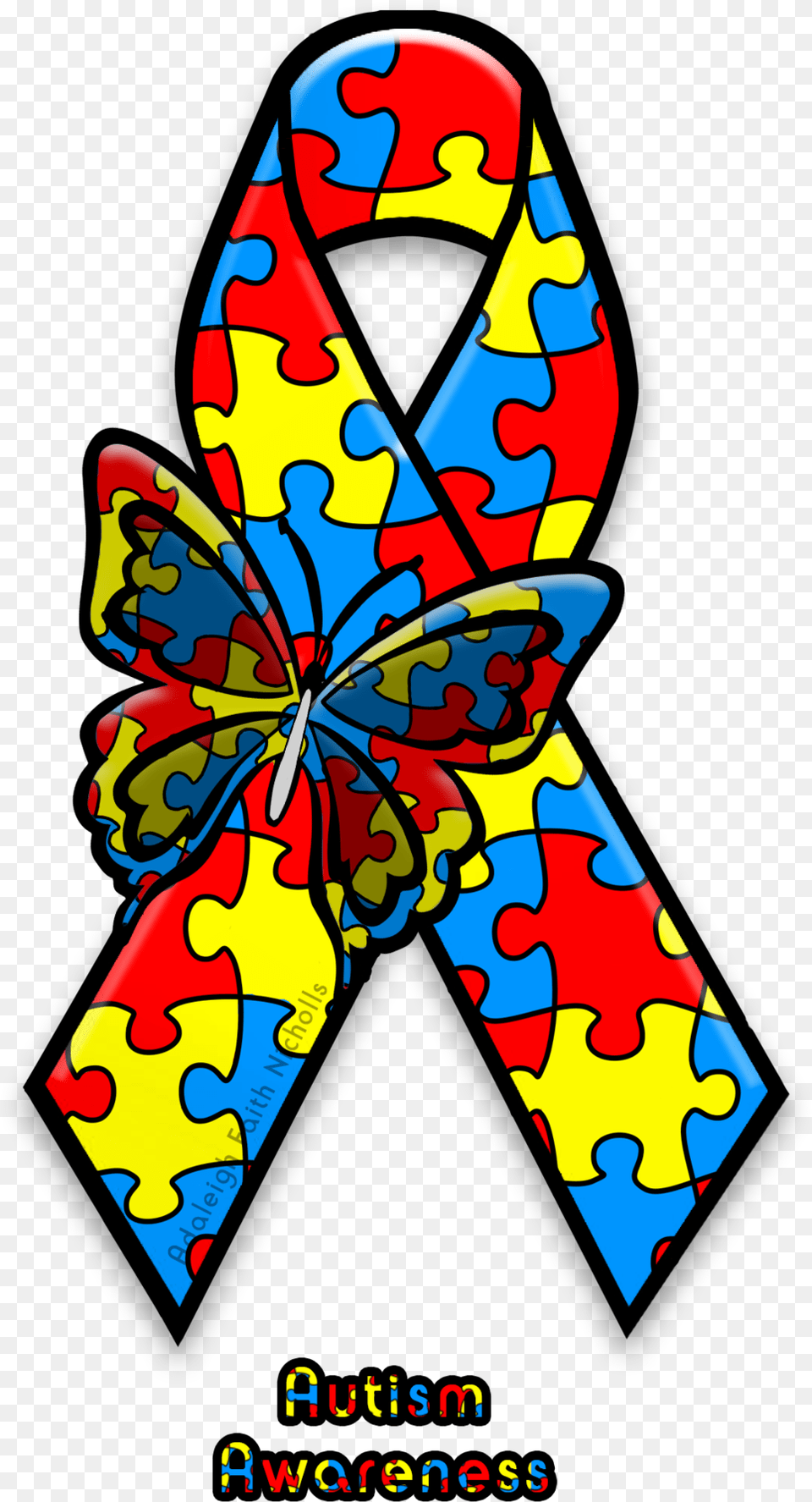 Autism Awareness Ribbon By Adaleighfaith Autism Awareness Ribbon, Accessories, Formal Wear, Tie Free Png Download