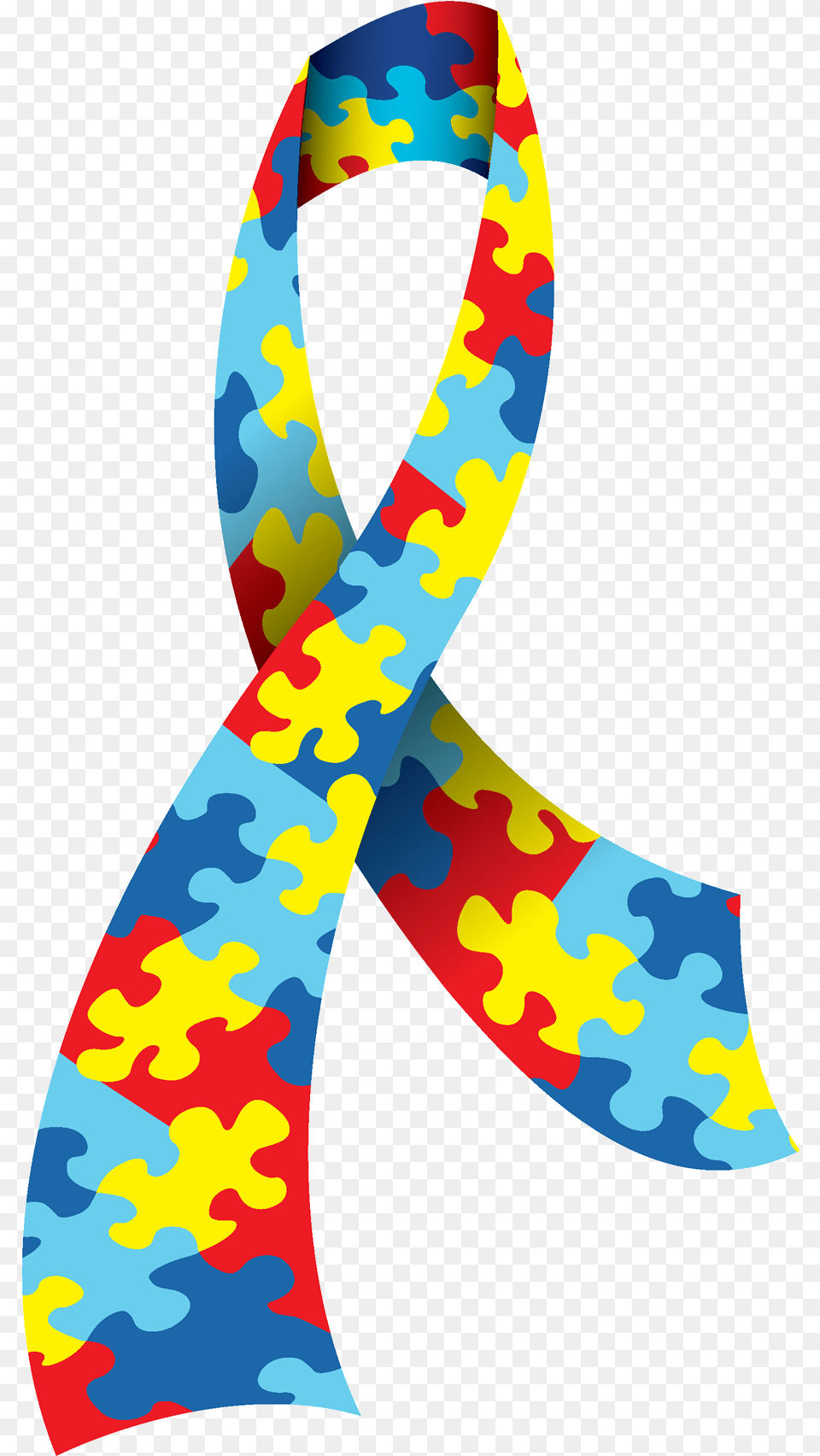Autism Awareness Ribbon Vector Transparent Background Autism Ribbon, Accessories, Formal Wear, Symbol, Tie Png