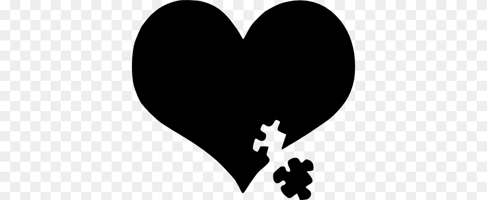 Autism Awareness Svg39s Heart, Gray Free Png Download