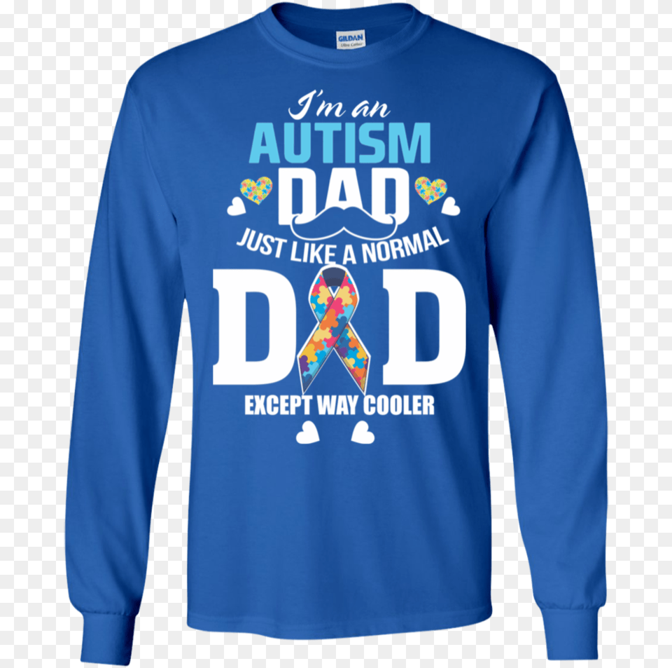 Autism Dad Autism Ribbon Puzzle Daddy Gift Ls Sweatshirts Busch Latte Christmas Shirt, Clothing, Long Sleeve, Sleeve, T-shirt Png