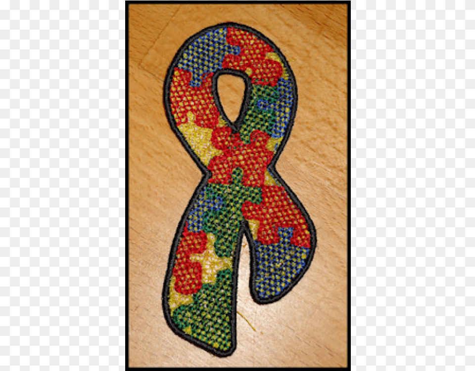 Autism Ribbon Fsl Illustration, Applique, Pattern, Text, Number Free Png