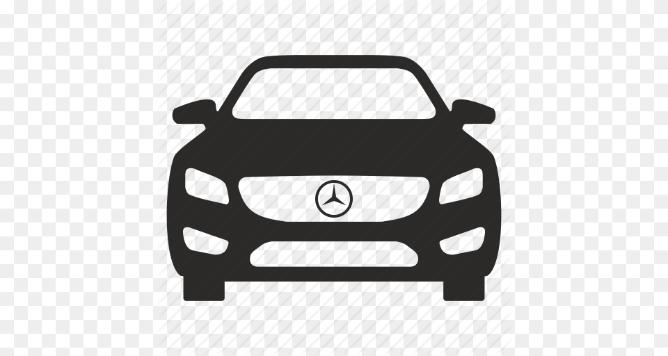 Auto Car Front Mercedes Sedan View Icon, Coupe, Sports Car, Transportation, Vehicle Free Png