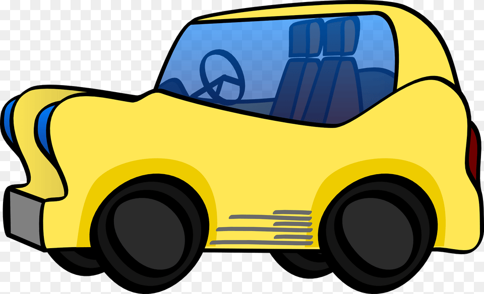Auto Car Fun Vector Graphic On Pixabay Simple Cartoon Car, Transportation, Vehicle, Moving Van, Van Free Png Download