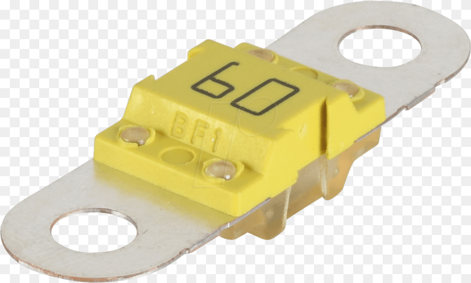 Auto Fuse Bf1 60a 32vdc Yellow Solid, Electrical Device, Car, Transportation, Vehicle Free Png