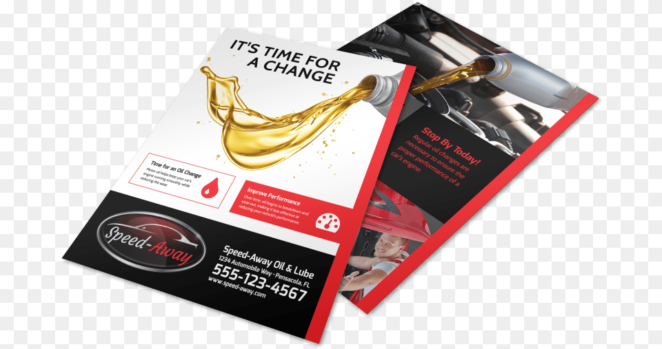 Auto Repair Oil Change Flyer Template Preview Car Oil Business Cards, Advertisement, Poster, Baby, Person Free Transparent Png