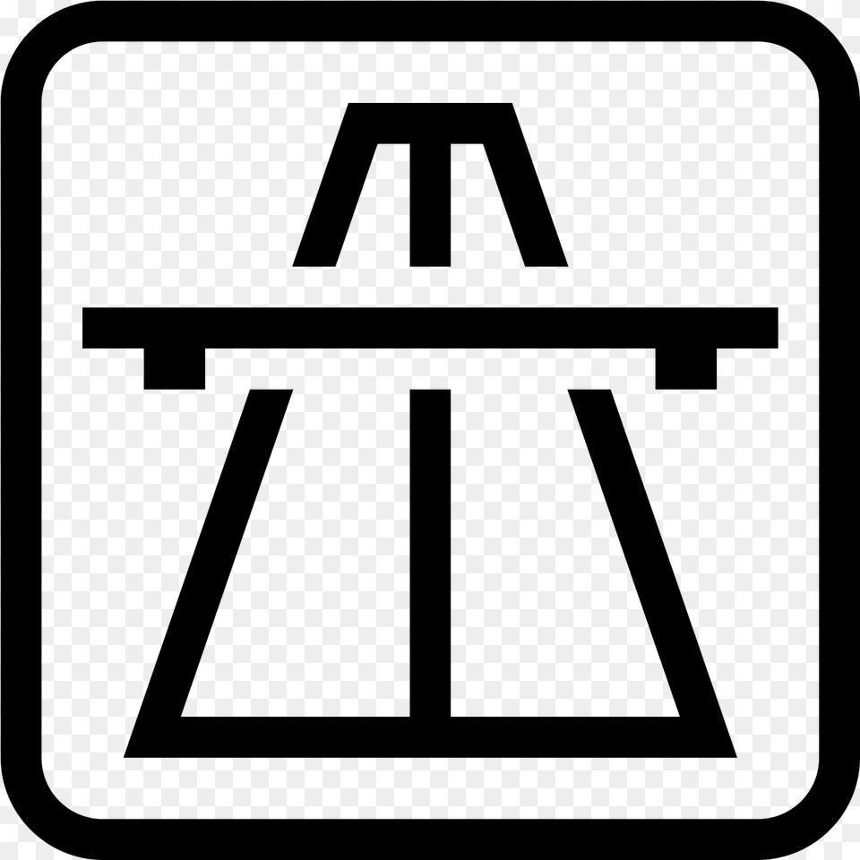 Autobahn Icon, Gray Png Image