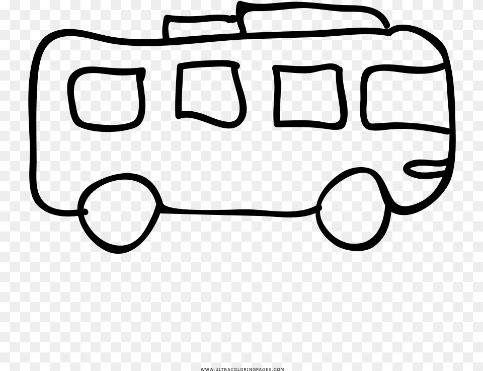 Autobus Coloring, Gray Png Image