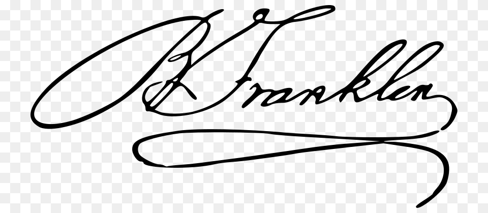 Autograph Of Benjamin Franklin, Gray Free Png Download