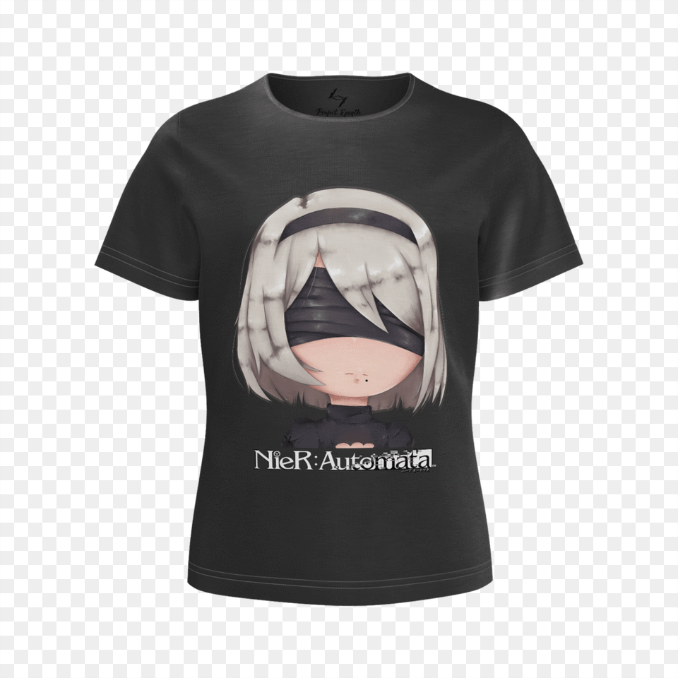 Automata 2b Girl39s T Shirt Nier Automata 2b Shirt, Clothing, T-shirt, Face, Head Free Png Download