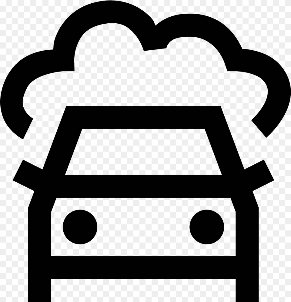 Automated Car Icon White, Gray Png Image