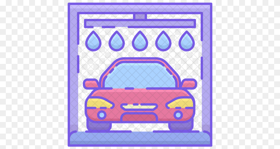 Automated Car Wash Icon Full Automated Car Wash, Purple, Coupe, Sports Car, Transportation Png