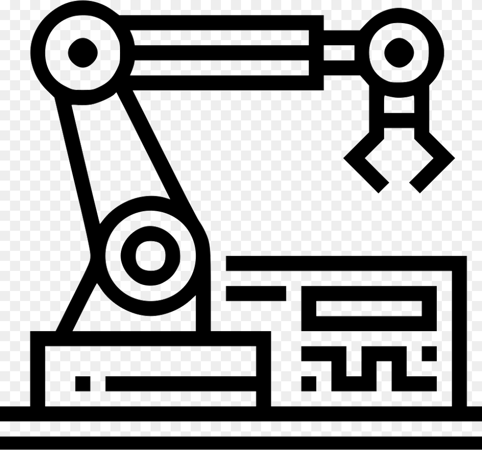 Automated Robotic Arm Automation, Stencil, Bulldozer, Machine Png Image