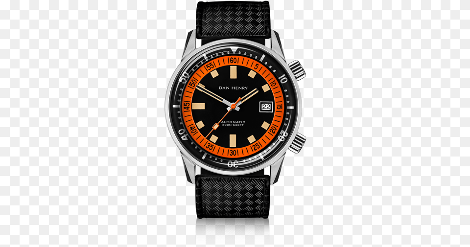 Automatic Diver Compressor Dan Henry 1970 Orange Watch, Arm, Body Part, Person, Wristwatch Free Png