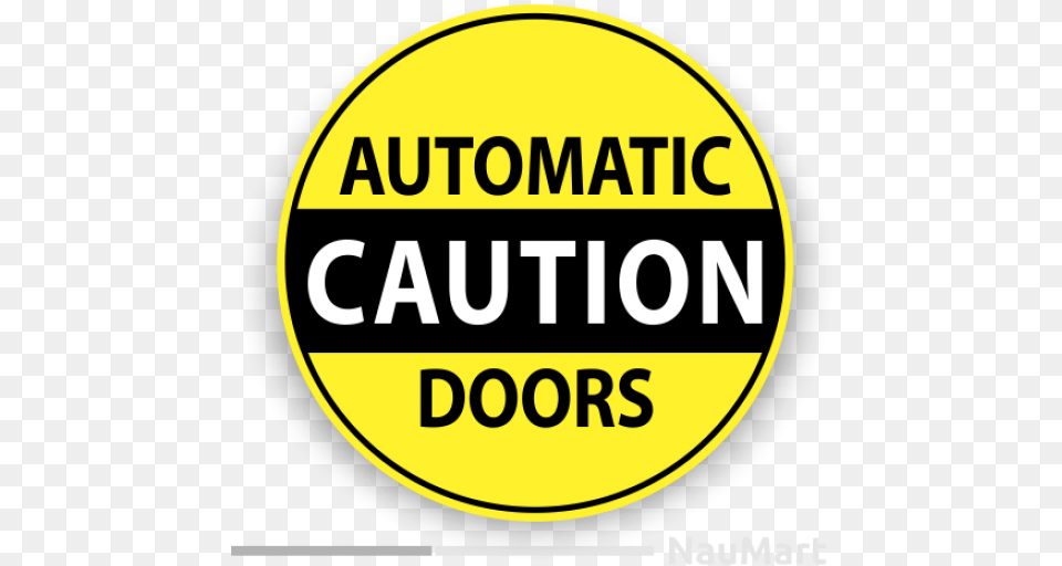 Automatic Door Caution Sign Sticker Decal Circle, Logo, Disk, Symbol Free Transparent Png