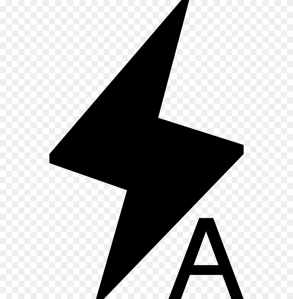 Automatic Flash, Star Symbol, Symbol, Triangle, Silhouette Free Png Download