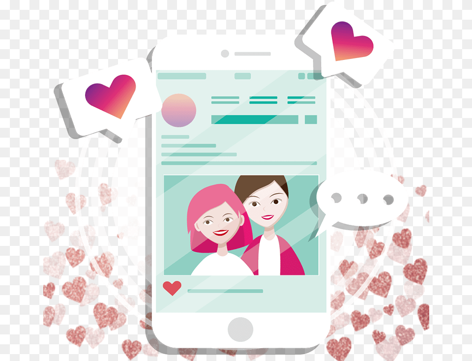 Automatic Likes On Instagram Heart, Adult, Phone, Person, Woman Free Png
