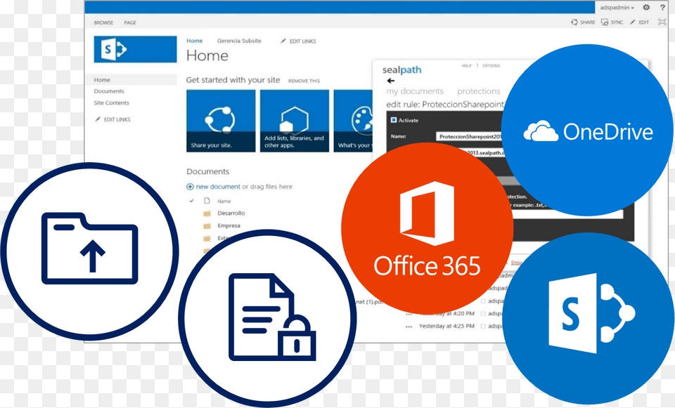 Automatic Protection In Office 365 Sharepoint And Sharepoint, File, Webpage Free Png Download