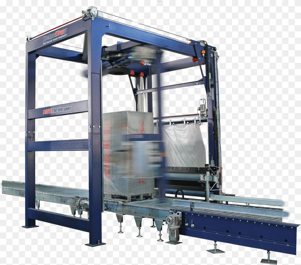 Automatic Rotary Arm Pallet Wrapper Machine Png Image