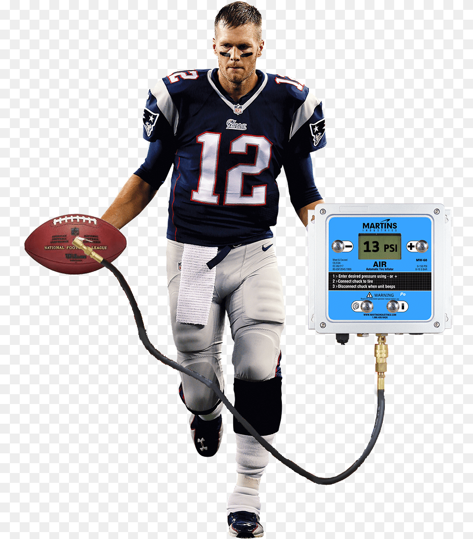 Automatic Tire Inflator Used By Tom Brady Tom Brady And A Tire Gauge, Person, People, Adult, Man Free Png
