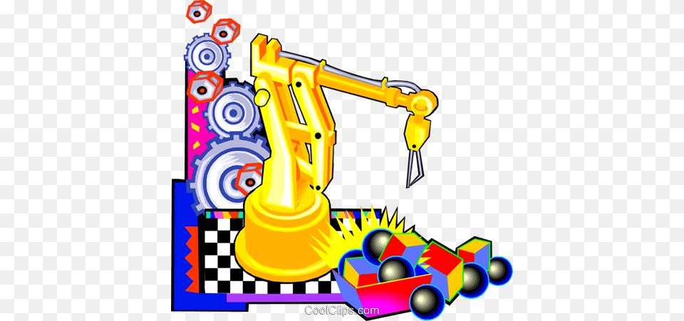 Automation Royalty Vector Clip Art Illustration, Robot, Bulldozer, Machine Free Png Download