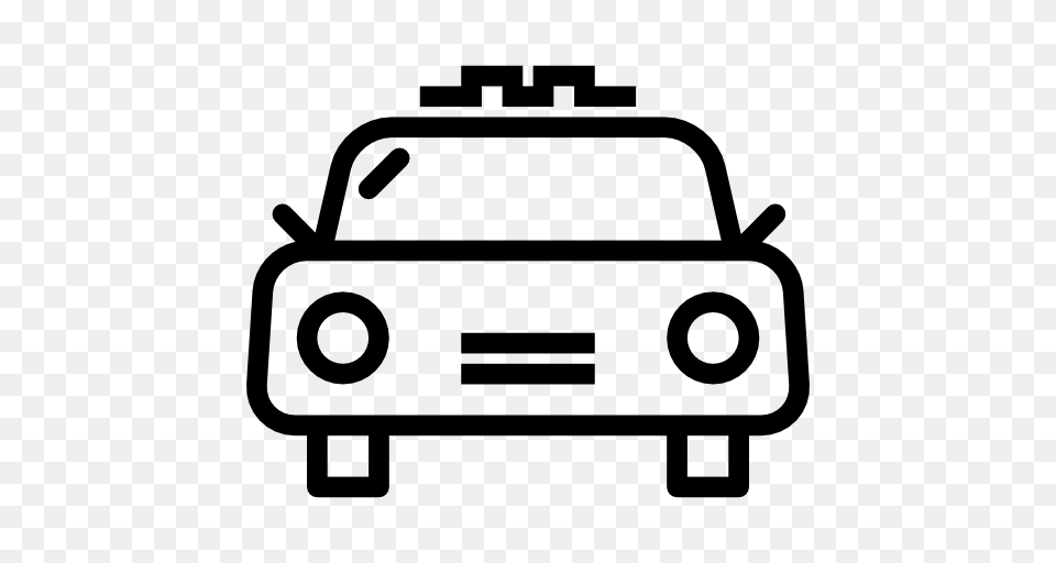 Automobile Transportation Car Vehicle Cab Transport Taxi Icon, Gray Free Png Download