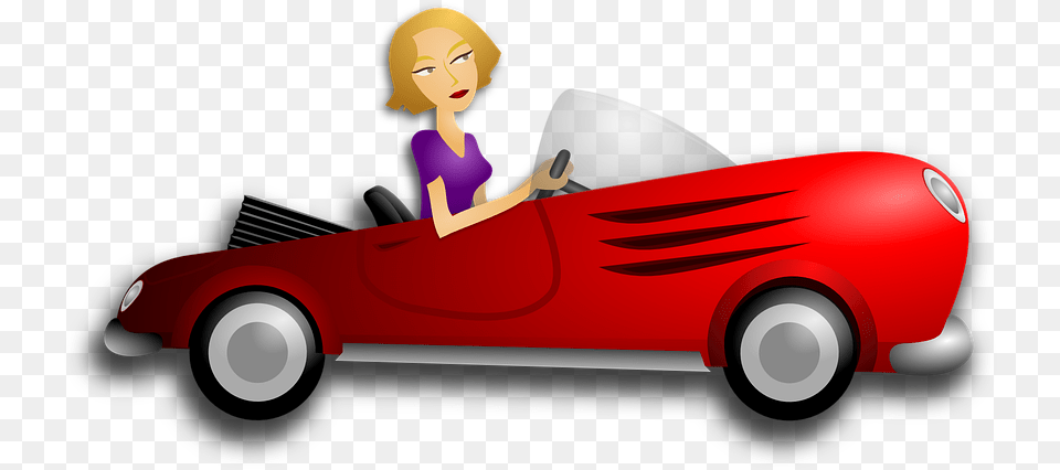 Automobile Woman Blond Female Driving Clipart, Car, Vehicle, Transportation, Adult Free Transparent Png